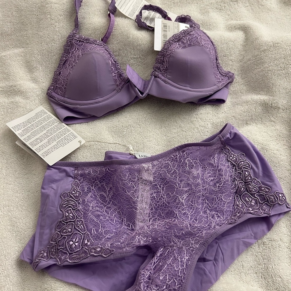 La Perla Purple Lace Bra Intimates & Sleepwear